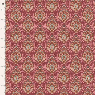 Tilda Fabrics Sanctuary  Adina Maroon  TIL100561-V15
