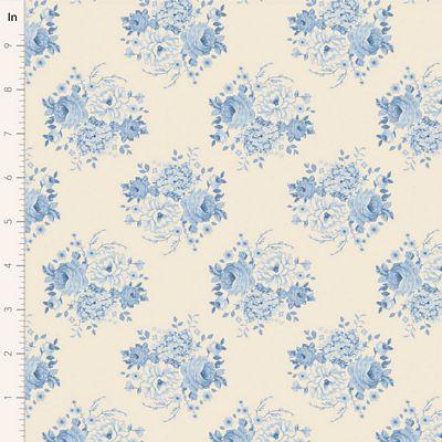 Tilda Fabrics Sunday Brunch Mia Blue 100597