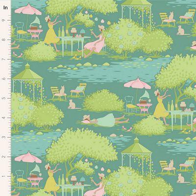 Tilda Fabrics Sunday Brunch Sunday Brunch Teal 100585