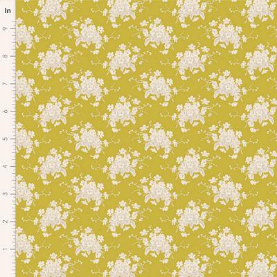 Tilda Fabrics Sunday Brunch Whit Flower Sour Yellow 100590