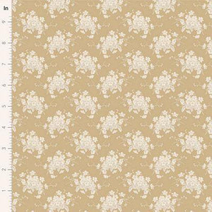 Tilda Fabrics Sunday Brunch White Flower Sand 100600