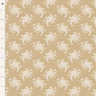 Tilda Fabrics Sunday Brunch White Flower Sand 100600