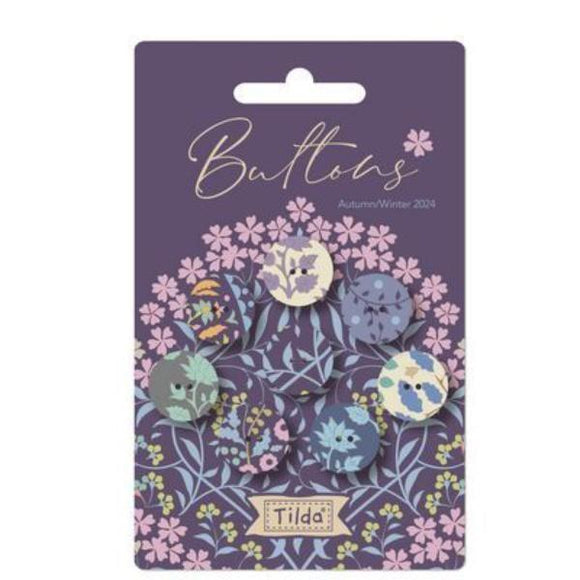 Tilda Sanctuary Buttons Eggplant  .72