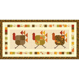 Turkey Trot Table Runner Pattern by Sandy Gervais finished size 32 x 64"
