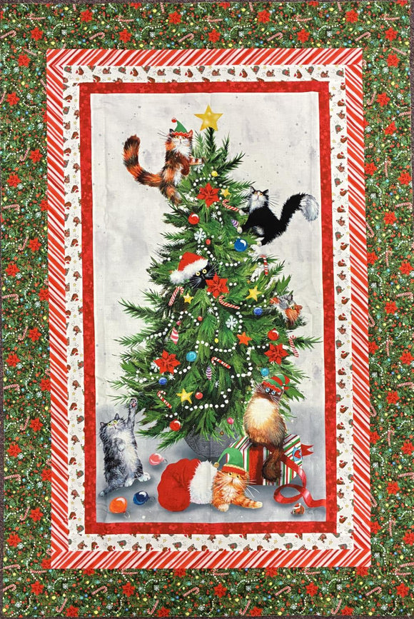 Whiskers & Ribbons Quilt Kit finished size 38