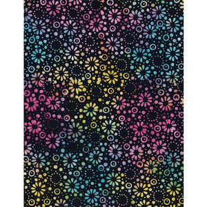 Wilmington Prints Candy Crush Dotted Daisies Black/Multi 1400-22266-937