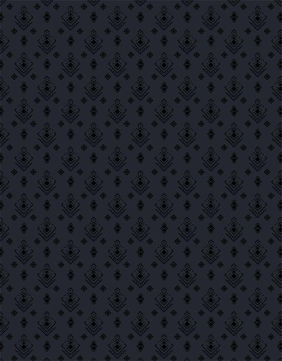 Wilmington Prints Essentials Geos Black on Black 1817-39121-999