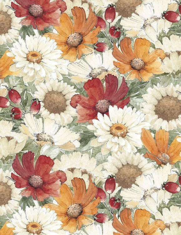 Wilmington Prints Harvest Blooms Multi 3028 30100 137