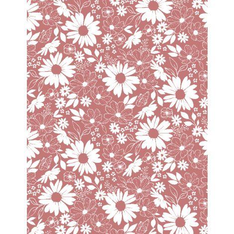 Wilmington Prints Juliette Floral Toile Coral 3064-29202-313