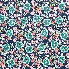 Wilmington Prints Juliette Large Floral Navy/Teal  3064-29201-443