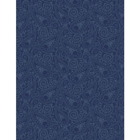 Wilmington Prints Juliette Paisley Navy 3064-29205-494