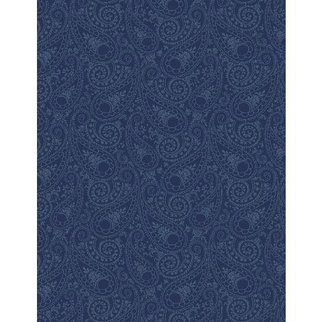 Wilmington Prints Juliette Paisley Navy 3064-29205-494