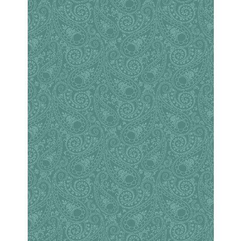 Wilmington Prints Juliette Paisley Teal  3064-29205-474