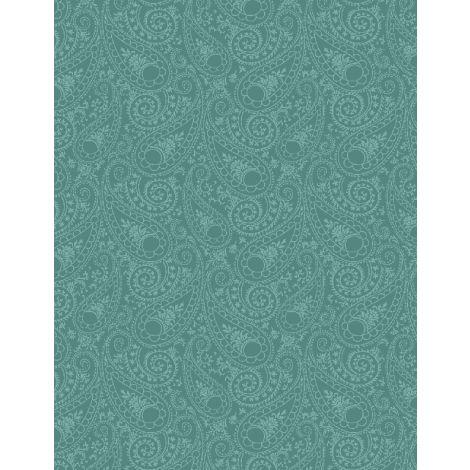 Wilmington Prints Juliette Paisley Teal  3064-29205-474