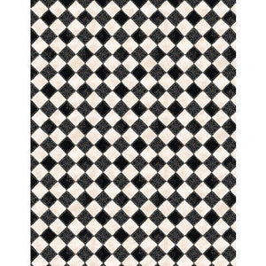 Wilmington Prints Meow-Gical  Checkered Webs White  Black  3008-96480-219