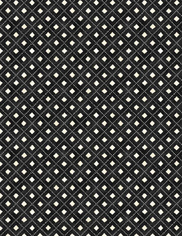 Wilmington Prints Midnight Haunting Diamonds Black 3008-96488-919