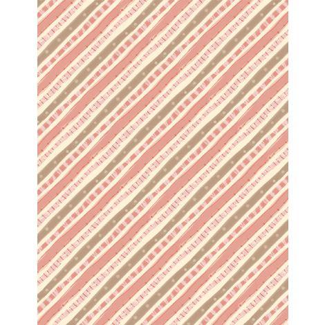 Wilmington Prints Rainbow Dreams Diagonol Stripes Pink  3073-43023-325