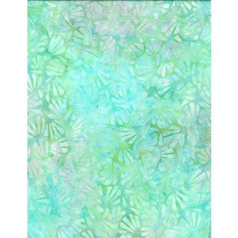 Wilmington Prints Sea Stars Batik Fans All Over Pastel Green 1400 22285 715