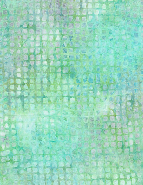 Wilmington Prints Sea Stars Batik Squares & Rectangles Pastel  Green  1400 22287 715
