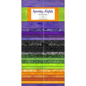 Wilmington Prints Spooky Nights 40 Karat Gems Jelly Roll 40 strips 2.5"x43" each