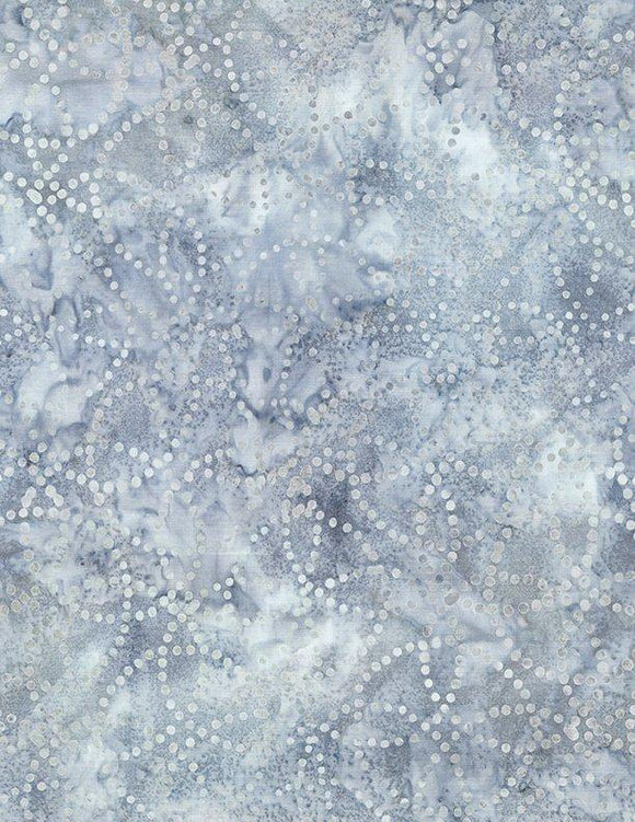 Wilmington Prints Starlight Blue Circle Dots  Batik 22293-441