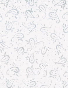 Wilmington Prints Starlight Cream Paisley  Batik 22290-114