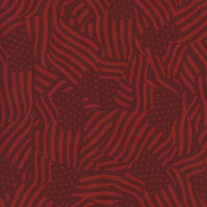 Wilmington Prints Stars of Valor  Flag Texture All Over Red  3028 30091