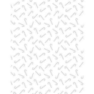 Wilmington Prints Stocking Stuffers 2  Candy Cane Toss  White on White 39185-100