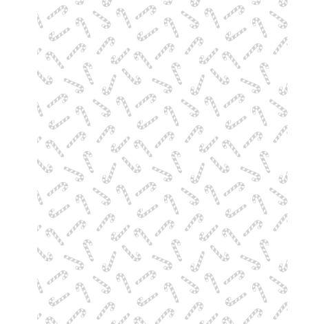 Wilmington Prints Stocking Stuffers 2  Candy Cane Toss  White on White 39185-100