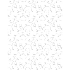 Wilmington Prints Stocking Stuffers 2  Christmas Lights  White on White 39170-100