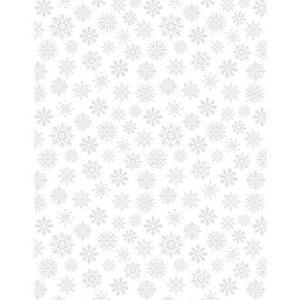 Wilmington Prints Stocking Stuffers 2 Small Snowflakes White on White 39164-100