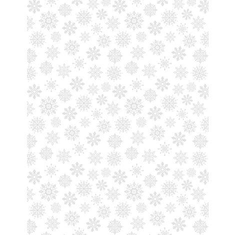 Wilmington Prints Stocking Stuffers 2 Small Snowflakes White on White 39164-100