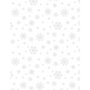 Wilmington Prints Stocking Stuffers 2  Snowflakes All Over White on White 39169-100