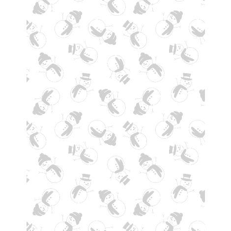 Wilmington Prints Stocking Stuffers 2  Snowmen  White on White 39188-100