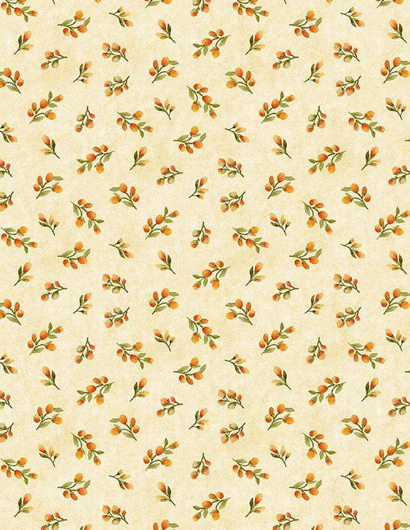 Wilmington Prints Sunflower Splendor Floral Bud Toss Cream  3023-83331-287