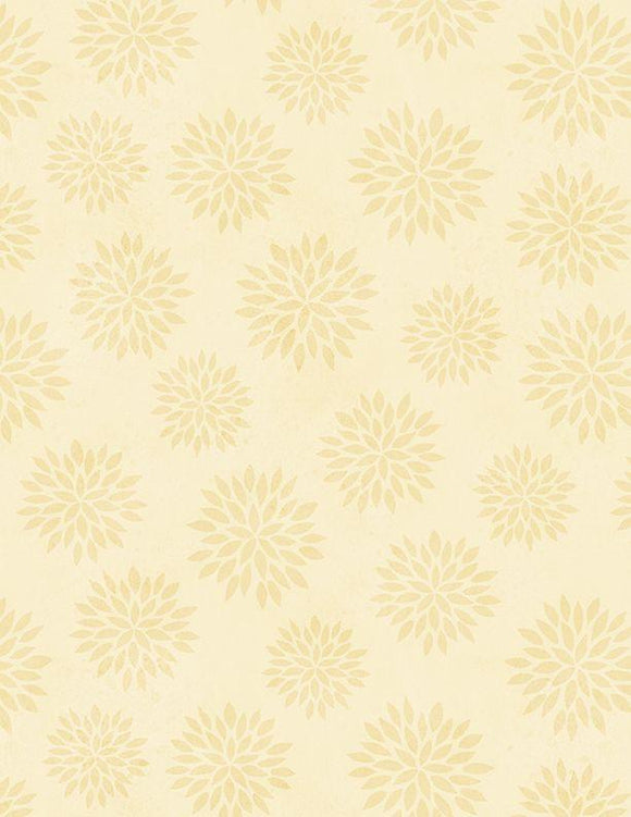 Wilmington Prints Sunflower Splendor Tonal Flowers Cream  3023-83333-211