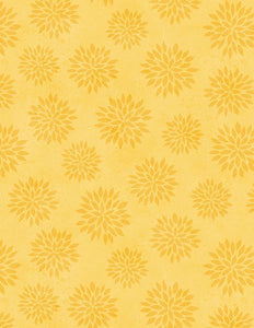 Wilmington Prints Sunflower Splendor Tonal Flowers Yellow  3023-83333-555