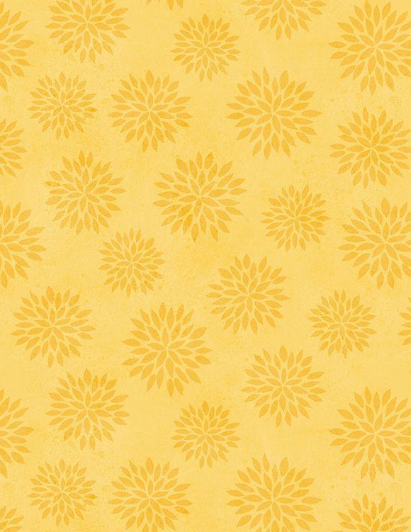 Wilmington Prints Sunflower Splendor Tonal Flowers Yellow  3023-83333-555