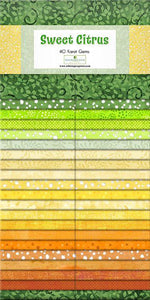 Wilmington Prints Sweet Citrus Essentials 40 Karat Gems 40 pieces 2.5"xwidth of fabric 842-147-842
