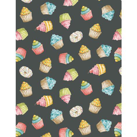 Wilmington Prints Sweet Little Pleasures Sweets Toss Black 3041-17829-943