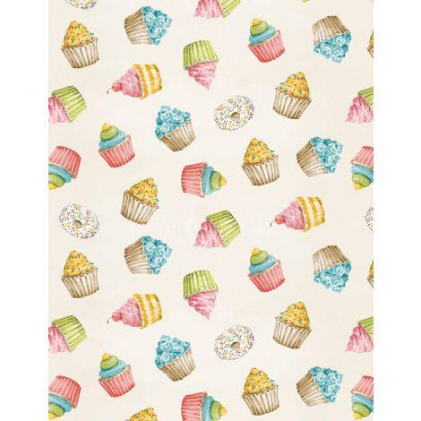 Wilmington Prints Sweet Little Pleasures Sweets Toss Cream 3041-17829-243