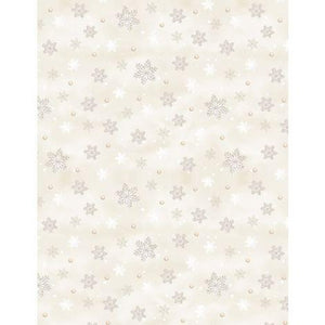 Wilmington Prints Woodland Snowmen - Snowflakes Cream 3017-27740-212