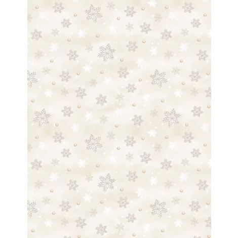 Wilmington Prints Woodland Snowmen - Snowflakes Cream 3017-27740-212
