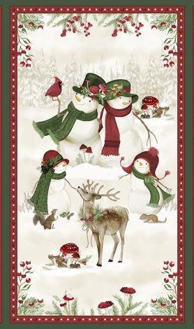 Wilmington Prints Woodland Snowmen 24