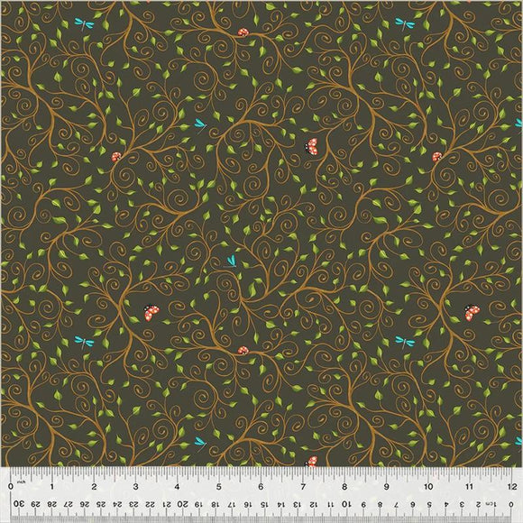 Windham Fabrics Enchanted Woods Branches Charcoal 54522-7