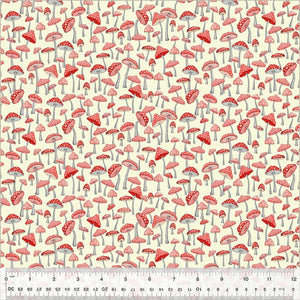 Windham Fabrics Enchanted Woods Mushroom Garden Red 54523-9