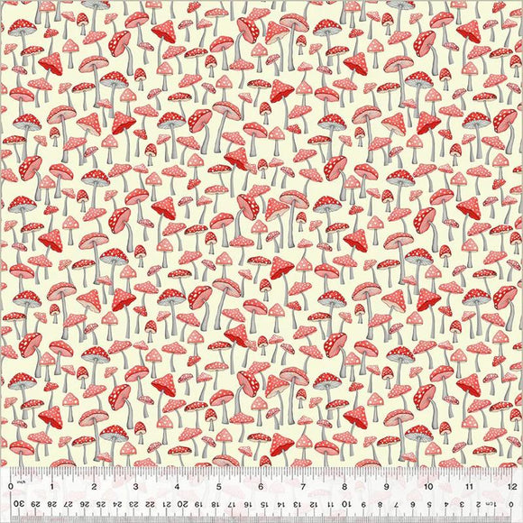 Windham Fabrics Enchanted Woods Mushroom Garden Red 54523-9
