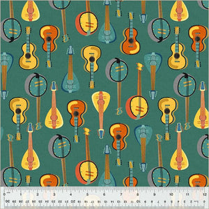 Windham Fabrics FeelingJazzy String Ensemble Turquoise 544229-3