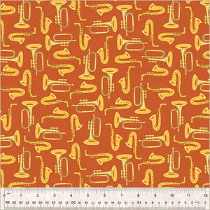 Windham Fabrics Feeling Jazzy Duet Rust 54430-5