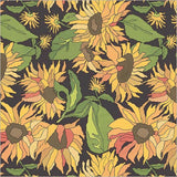 Windham Fabrics Flowers on Main Big Yellows Charcoal 54891-3